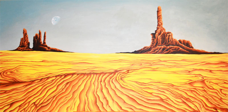 Great white desert oil painting